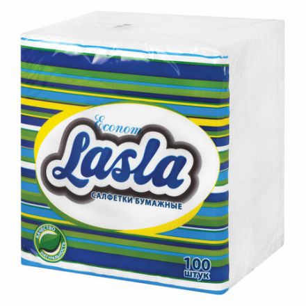 Салфетки бумажные 100 шт., 23х24 см, LASLA эконом, 50651 Салфетки бумажные 100 шт., 23х24 см, LASLA эконом, 50651