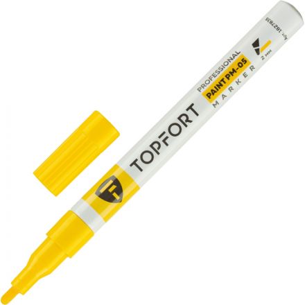 Маркер лаковый TOPFORT Paint 2 мм желтый Маркер лаковый TOPFORT Paint 2 мм желтый