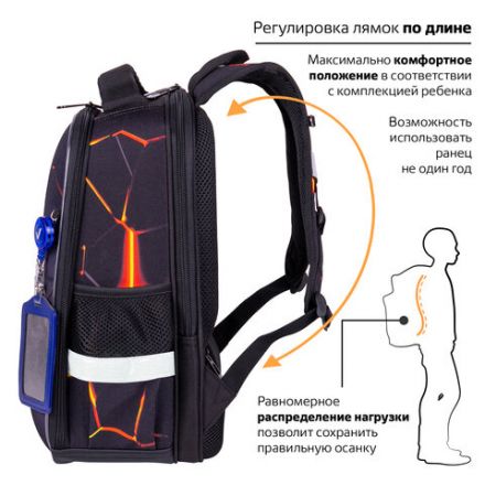 Ранец BRAUBERG FIT, 2 отделения, "Keep out", 38х27х14 см, 270617 Ранец BRAUBERG FIT, 2 отделения, "Keep out", 38х27х14 см, 270617