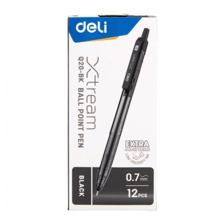 Ручка шариковая автомат. Deli X-tream, д.ш.0,7 мм, линия 0,4 мм, черн Ручка шариковая автомат. Deli X-tream, д.ш.0,7 мм, линия 0,4 мм, черн