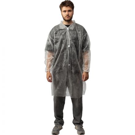Халат н/с процед, рук.рез, на липуч, XL, дл.110см, пл 17, белый, 10шт/уп Халат н/с процед, рук.рез, на липуч, XL, дл.110см, пл 17, белый, 10шт/уп
