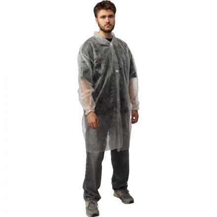 Халат н/с процед, рук.рез, на липуч, XL, дл.110см, пл 17, белый, 10шт/уп Халат н/с процед, рук.рез, на липуч, XL, дл.110см, пл 17, белый, 10шт/уп
