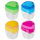 Точилка BRAUBERG KIDS "MAXI", 2 отверстия, с большим контейнером, трехгранный корпус, цвета ассорти, 271945 Точилка BRAUBERG KIDS "MAXI", 2 отверстия, с большим контейнером, трехгранный корпус, цвета ассорти, 271945