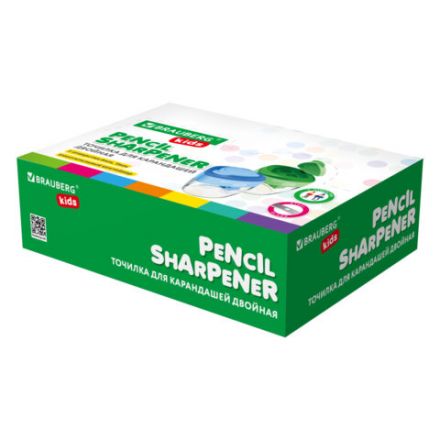 Точилка BRAUBERG KIDS "MAXI", 2 отверстия, с большим контейнером, трехгранный корпус, цвета ассорти, 271945 Точилка BRAUBERG KIDS "MAXI", 2 отверстия, с большим контейнером, трехгранный корпус, цвета ассорти, 271945