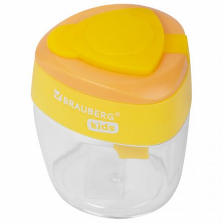 Точилка BRAUBERG KIDS "MAXI", 2 отверстия, с большим контейнером, трехгранный корпус, цвета ассорти, 271945 Точилка BRAUBERG KIDS "MAXI", 2 отверстия, с большим контейнером, трехгранный корпус, цвета ассорти, 271945