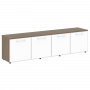 Yalta Тумба модульная LT.TS-4.6 white Вяз/Стекло white 2188*450*580