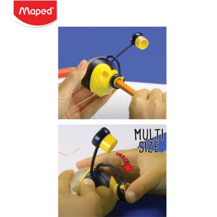 Точилка MAPED "Croc Croc Universal", 4 диаметра для карандашей и пластиковых мелков, с контейнером, 017811 Точилка MAPED "Croc Croc Universal", 4 диаметра для карандашей и пластиковых мелков, с контейнером, 017811