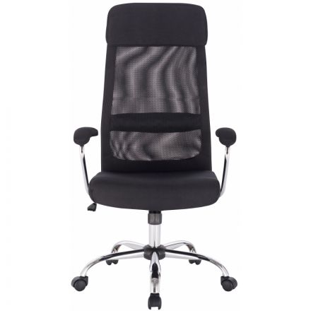 Кресло BN_Sp_EChair-591 TC сетка/ткань черный, хром Кресло BN_Sp_EChair-591 TC сетка/ткань черный, хром
