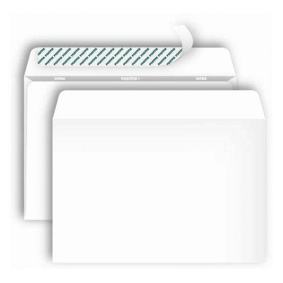 Конверт Postfix Bong С5 80 г/кв.м белый стрип с внутренней запечаткой (1000 штук в упаковке)