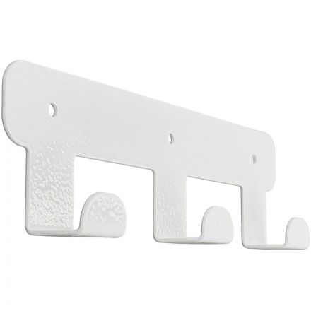 Вешалка настенная РЭ_H1031W, прямой гиб,3 крючка,белый (611045) Вешалка настенная РЭ_H1031W, прямой гиб,3 крючка,белый (611045)