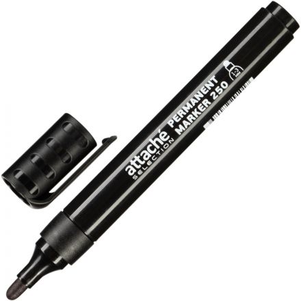 Маркер перманентный Attache Selection 250 черный 1-3мм кругл. наконечник Маркер перманентный Attache Selection 250 черный 1-3мм кругл. наконечник
