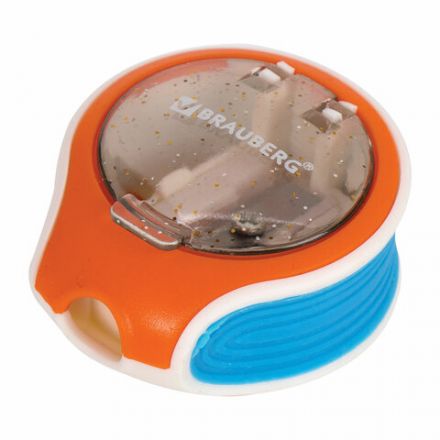 Точилка BRAUBERG "Mix Soft", пластиковая, с контейнером, корпус ассорти, 229585 Точилка BRAUBERG "Mix Soft", пластиковая, с контейнером, корпус ассорти, 229585