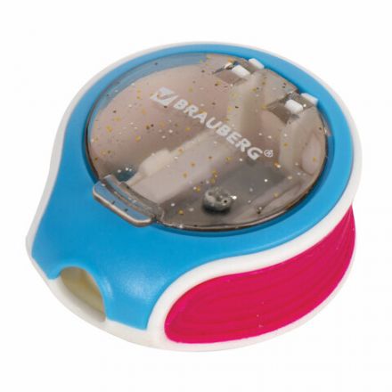 Точилка BRAUBERG "Mix Soft", пластиковая, с контейнером, корпус ассорти, 229585 Точилка BRAUBERG "Mix Soft", пластиковая, с контейнером, корпус ассорти, 229585