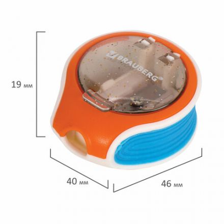 Точилка BRAUBERG "Mix Soft", пластиковая, с контейнером, корпус ассорти, 229585 Точилка BRAUBERG "Mix Soft", пластиковая, с контейнером, корпус ассорти, 229585
