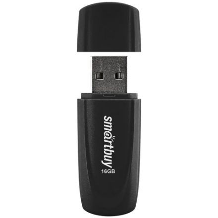 Флеш-диск 16 GB SMARTBUY Scout USB 2.0, черный, SB016GB2SCK
