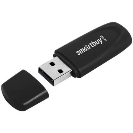 Флеш-диск 16 GB SMARTBUY Scout USB 2.0, черный, SB016GB2SCK Флеш-диск 16 GB SMARTBUY Scout USB 2.0, черный, SB016GB2SCK