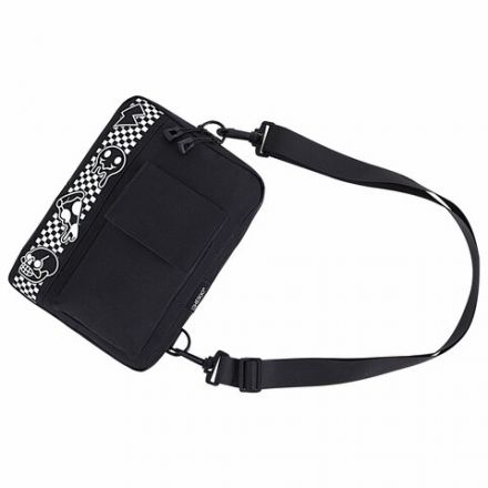 Сумка на плечо HEIKKI TORRENT (ХЕЙКИ) с карманом, "Chess emoji", черная, 25х18х3 см, 272638