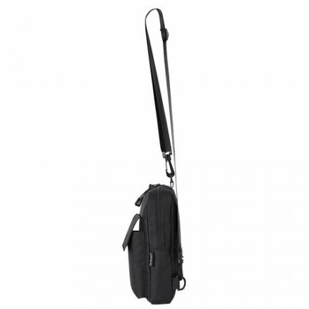 Сумка на плечо HEIKKI TORRENT (ХЕЙКИ) с карманом, "Chess emoji", черная, 25х18х3 см, 272638