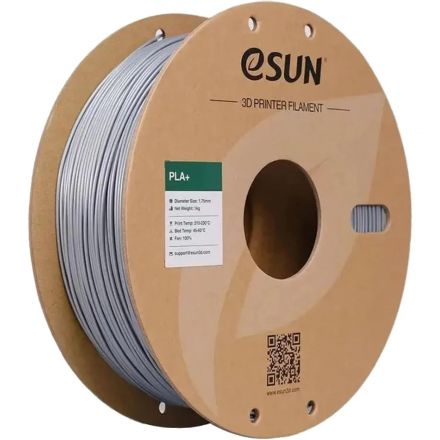 Пластик катушка ESUN PLA 1.75 мм 1кг,серебр(PLA+175S1P1) (Silver)