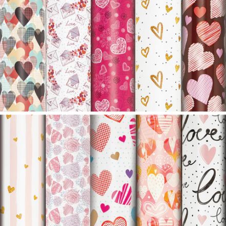 Бумага упаковочная подарочная мелованная "Love Story", 70x100 см, 10 дизайнов ассорти, ЗОЛОТАЯ СКАЗКА, 591916 Бумага упаковочная подарочная мелованная "Love Story", 70x100 см, 10 дизайнов ассорти, ЗОЛОТАЯ СКАЗКА, 591916