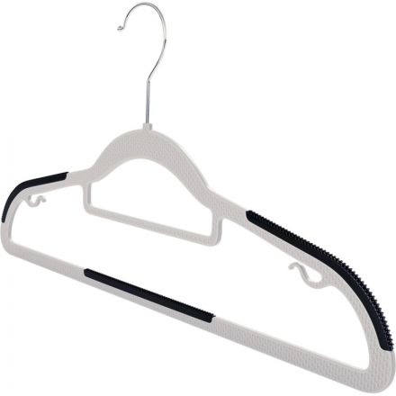 Вешалка-плечики DF_CLH-215 пла/мет.п/скол.встав.10шт/уп L-420мм р.50-52,сер