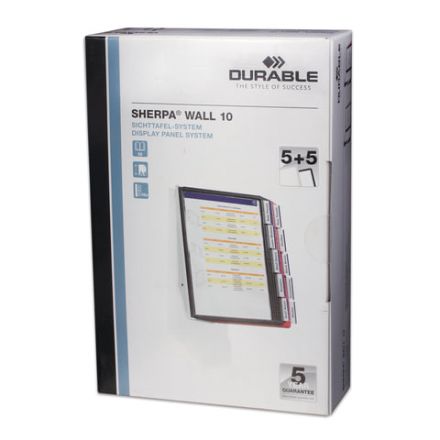 Демосистема настенная на 10 панелей, 5 черных и 5 серых панелей, DURABLE (Германия) "SHERPA", 5631-22 Демосистема настенная на 10 панелей, 5 черных и 5 серых панелей, DURABLE (Германия) "SHERPA", 5631-22