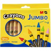 Мелки восковые M&G, трехгранный корпус, 8мм х 90мм, 12 цветов в наборе Мелки восковые M&G, трехгранный корпус, 8мм х 90мм, 12 цветов в наборе