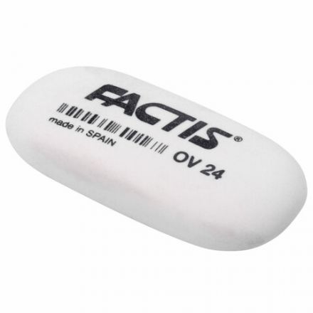 Ластик FACTIS OV 24 (Испания), 49х24х9 мм, цвет ассорти, овальный, мягкий, CMFOV24 Ластик FACTIS OV 24 (Испания), 49х24х9 мм, цвет ассорти, овальный, мягкий, CMFOV24
