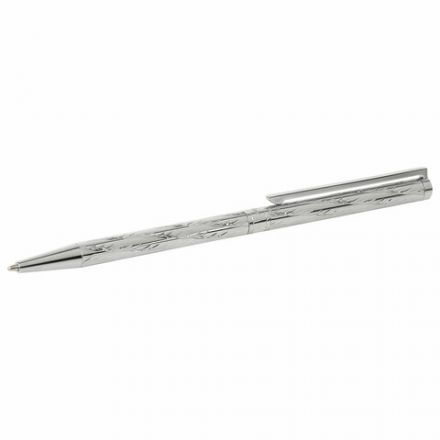 Ручка подарочная шариковая GALANT "ASTRON SILVER", корпус серебристый, детали хром, узел 0,7 мм, синяя, 143527