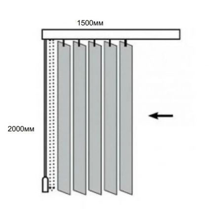 Жалюзи VD_0MX Вертикальные тканевые Магнолия 150x200 зеленый Жалюзи VD_0MX Вертикальные тканевые Магнолия 150x200 зеленый