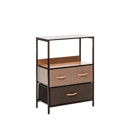 Комод Leset Локи 3 ящ., Коричневый, Коричневый, Бежевый, светло-коричневый, темно-коричневый, Лён искусственный Комод Leset Локи 3 ящ., Коричневый, Коричневый, Бежевый, светло-коричневый, темно-коричневый, Лён искусственный