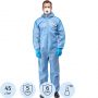 Комбинезон одноразовый защитный с капюшон SafeGard76 синий р-р XL (ESB428) Комбинезон одноразовый защитный с капюшон SafeGard76 синий р-р XL (ESB428)