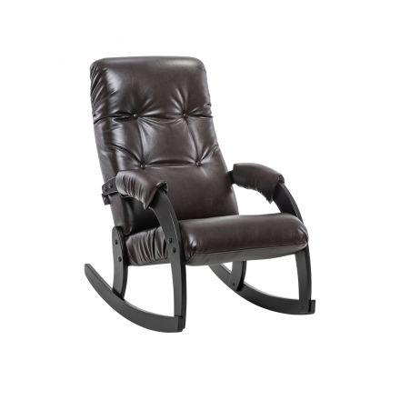 Кресло-качалка Модель 67 Венге, к/з Oregon perlamutr 120, Венге, Oregon perlamutr 120, Экокожа