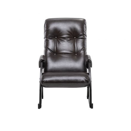 Кресло-качалка Модель 67 Венге, к/з Oregon perlamutr 120, Венге, Oregon perlamutr 120, Экокожа