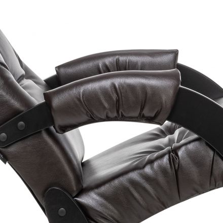 Кресло-качалка Модель 67 Венге, к/з Oregon perlamutr 120, Венге, Oregon perlamutr 120, Экокожа