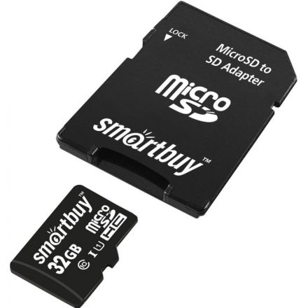 Карта памяти SmartBuy microSDHC 32 Gb Class 10 (SB32GBSDCL10-01)
