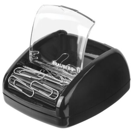 Скрепочница магнитная BRAUBERG с 30 скрепками, роликовый механизм подачи, черная, 225188 Скрепочница магнитная BRAUBERG с 30 скрепками, роликовый механизм подачи, черная, 225188