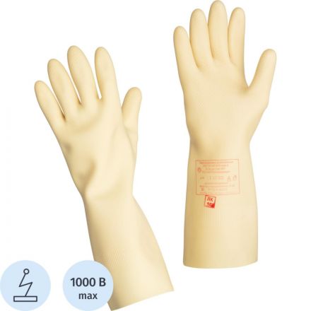 Перчатки резиновые диэлектрические класс защиты 0 латексные размер 3 Перчатки резиновые диэлектрические класс защиты 0 латексные размер 3