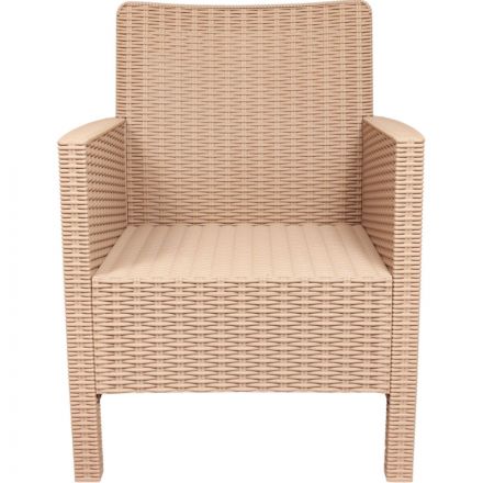 Кресло TDT_садовое капучино под ротанг