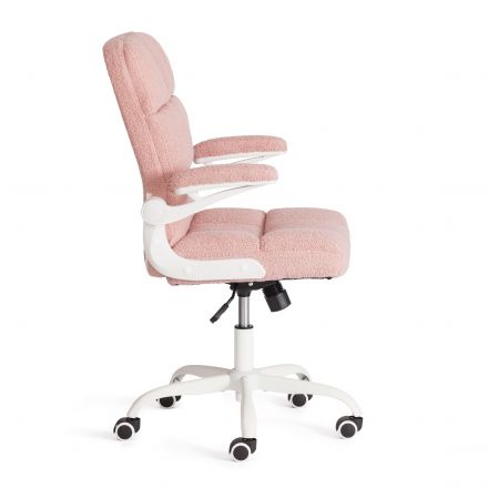 Кресло Lugano Wh ткань teddy, розовый