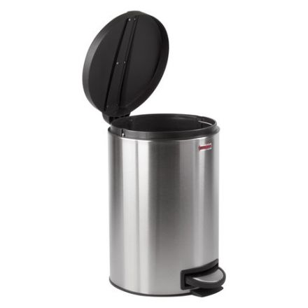 Ведро мусорное с педалью 12 литров "Modern", МАТОВОЕ, нержавеющая сталь, со съемным внутренним ведром, LAIMA, 232264