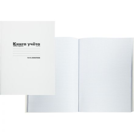 Книга учета бухгалтерская офсет А4 96 листов в клетку на скрепке (обложка - плотный картон)