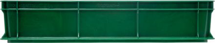 Ящик 600х400х120 мороз. сплошной, с ручками  зелёный
