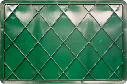 Ящик 600х400х120 мороз. сплошной, с ручками  зелёный