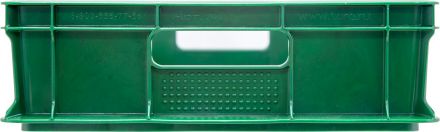 Ящик 600х400х120 мороз. сплошной, с ручками  зелёный