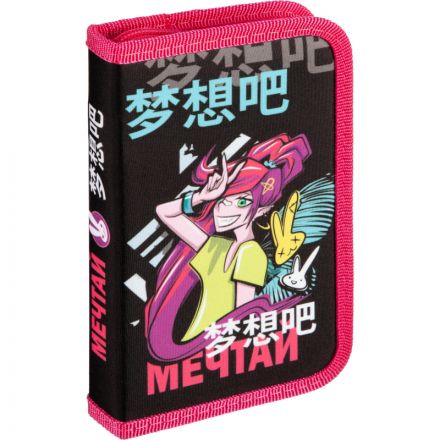 Пенал Комус класс Мечтай 1 секц., 190x110x20мм, ткань