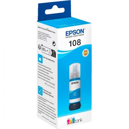 Чернила Epson 108 EcoTank Ink C13T09C24A для Epson L8050/L18050, Cyan 70ml