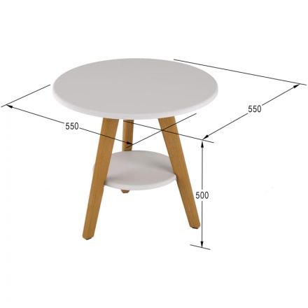 Стол журнальный _KF ХОГ D550 белый