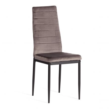 Стул Easy (mod. 24-1) металл, вельвет, 49 х 41 х 98 см, Dark grey (темно-серый) HLR24 / черный