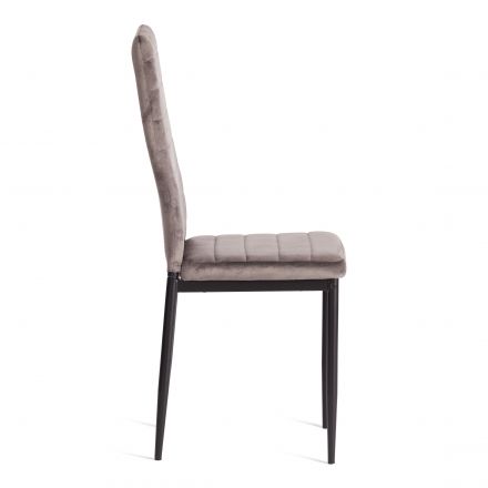 Стул Easy (mod. 24-1) металл, вельвет, 49 х 41 х 98 см, Dark grey (темно-серый) HLR24 / черный